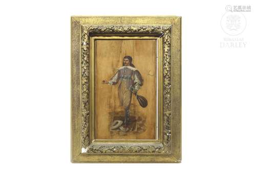 Spanish School, 19th century "Gentleman with lute"