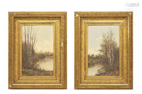 Pair of landscapes, 19th century
