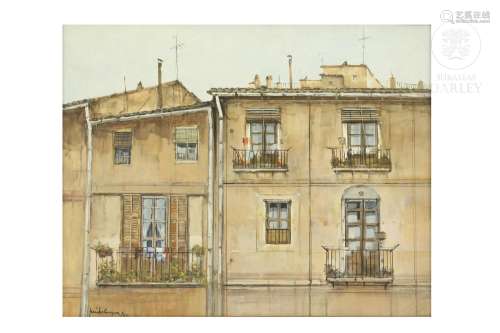Francisco Mir Belenguer (1934) "Some houses in the Cent...