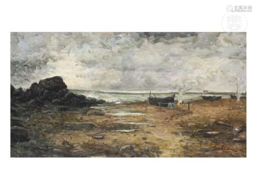 Fautisno Salido (20th century) "Seaside landscape"