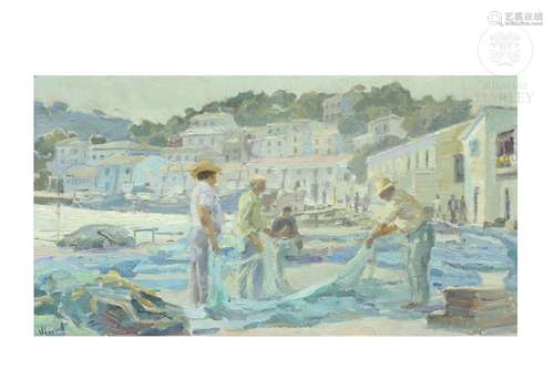 Vicente Herrero (20th Century) "Puerto de Soller",...