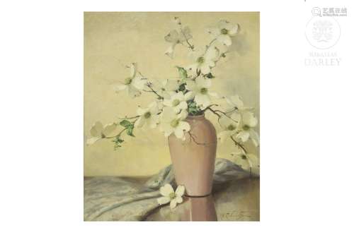 Volney Allan Richardson (1880 - 1955) "Vase with branch...