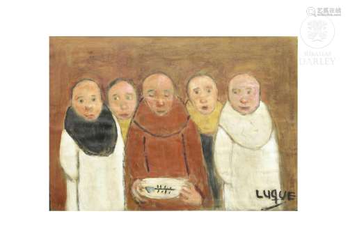 Manuel Fernández Luque (1919 - 2005) "Five monks"