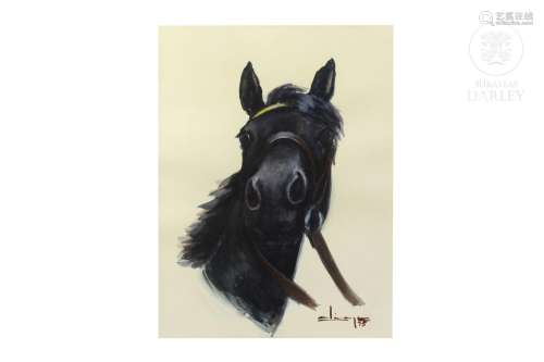Carlos Aliaga (20th century) "Horse", 1975