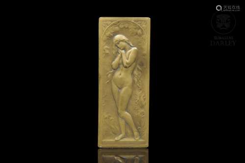 F. Vernon. Bronze plaque "Venus", early 20th centu...
