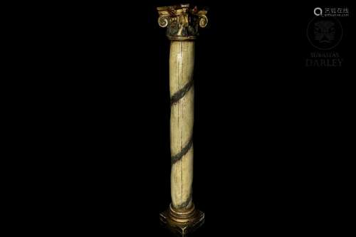 Ionic wooden column, 20th century