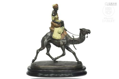 Orientalist bronze "Dromedary rider", 19th - 20th ...