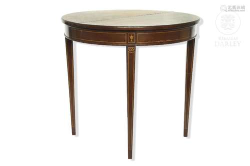 Extending circular table, Empire style, 20th century