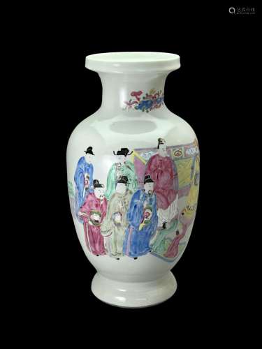 An Attractive 'famille rose' Ovoid Jar with Figures,  Yongzh...