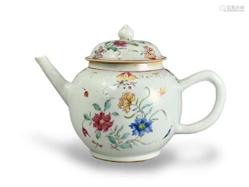 A 'famille rose' teapot and cover, Qianlong