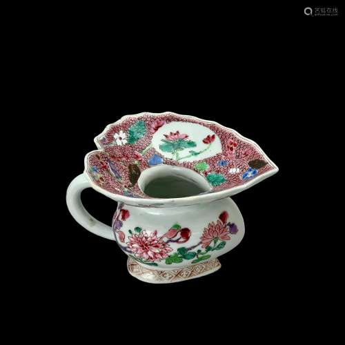 A 'famille rose' Spitoon, Early Qianlong