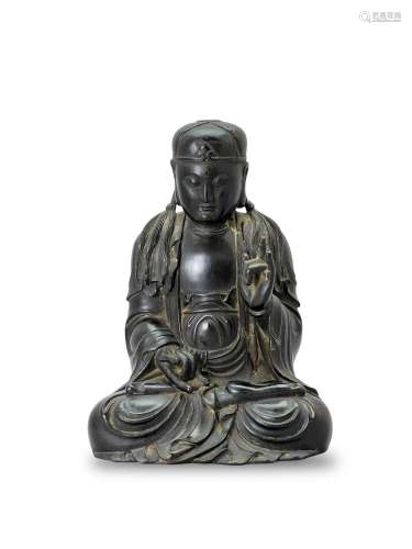 A Blackwood seated Buddha