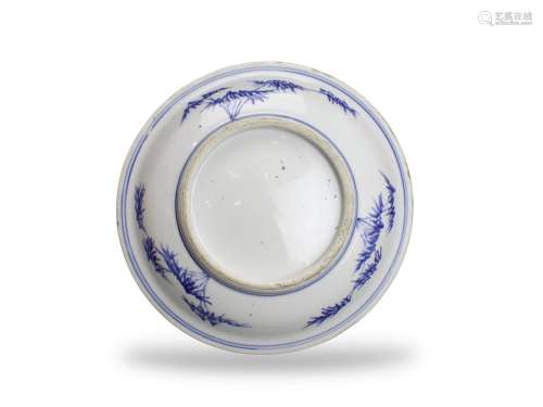 A Blue and White Jardiniere Stand, Late 19th century