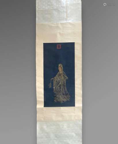 A ‘Guanyin’ painting on paper signed Ding Yunpeng