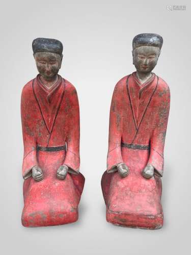  Two pottery ladies , possibly Han dynasty, with TL test  by...