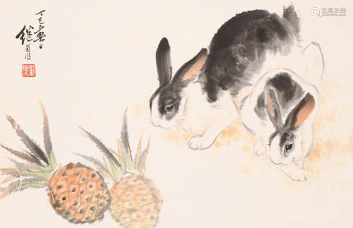 刘继卣 (1918-1983) 双兔