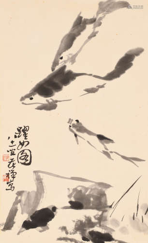 李苦禅 (1899-1983) 躍如图