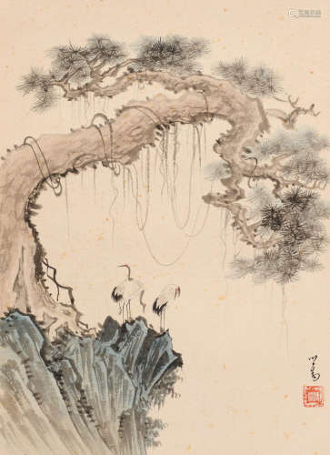 溥儒 (1896-1963) 松鹤图