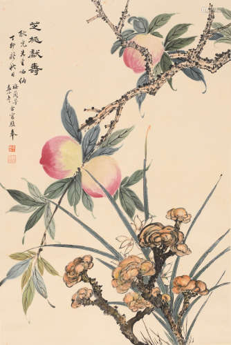 梅兰芳(1894-1961)、孟小冬(1908-1977)  献寿图