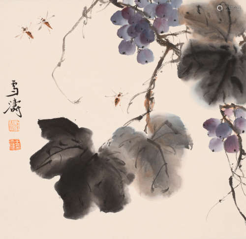 王雪涛 (1903-1983) 葡萄蜜蜂