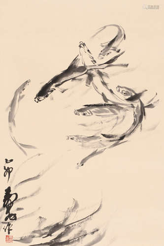 黄胄 (1925-1997) 游鱼图