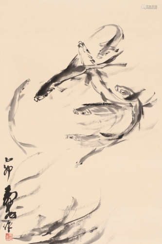 黄胄 (1925-1997) 游鱼图