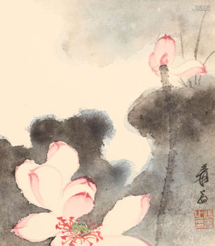 张大千(款) (1899-1983) 荷花