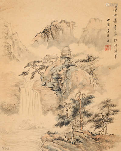 吴镜汀 (1904-1972) 溪山萧寺