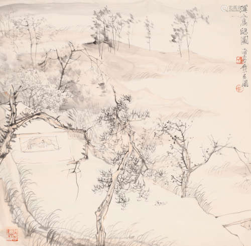 陈玉圃 (b.1946) 溪山高隐图