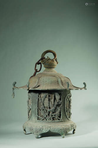 明治时期 铜制宫灯