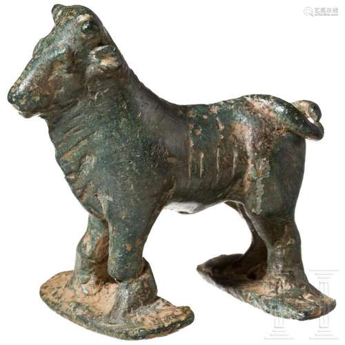 A Greek bronze votive of a bull, 6th - early 5th century B.C...