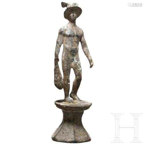 A Roman bronze statuette of Mercury, 2nd - 3rd century