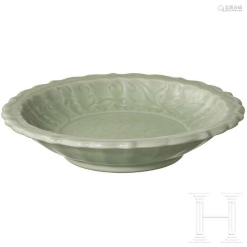 A Longquan celadon dish, Yuan - Ming Dynasty, probably 14th ...