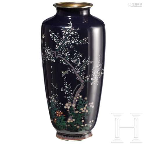 A Japanese Cloisonné vase, Meiji period (1868 - 1912), circa...