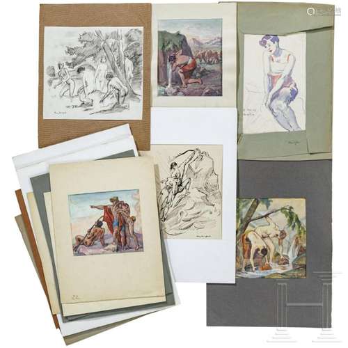 Franz Reinhardt the Elder, 25 watercolors, German, 1st half ...