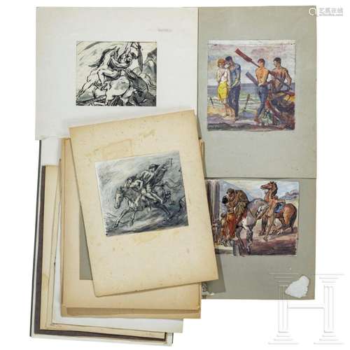 Franz Reinhardt the Elder, 15 watercolors, German, 1st half ...