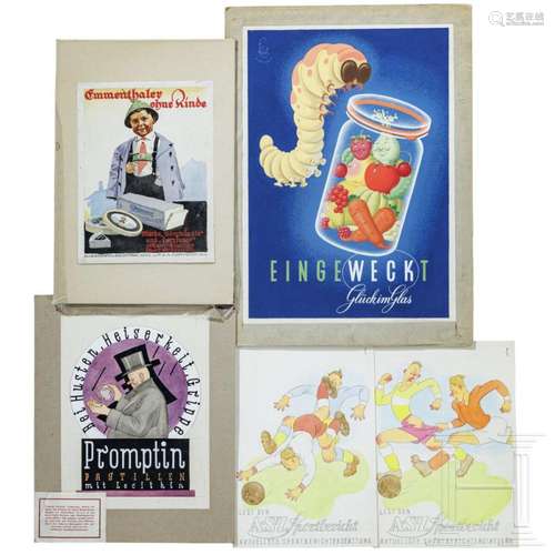 Hans H. Koch (1896 - 1977) - five poster designs, German, 1s...