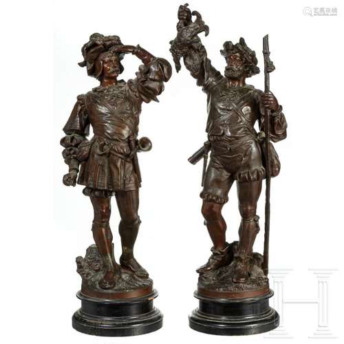 A pair of German landsknecht figures, late 19th century