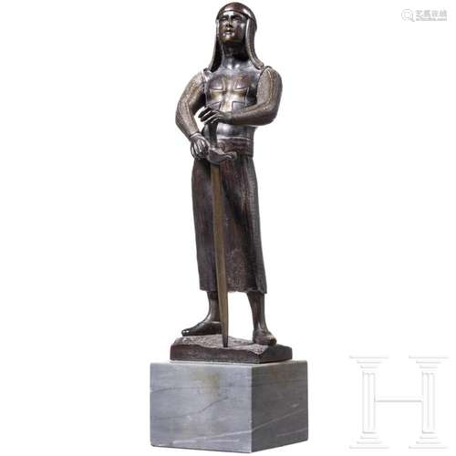 Alfred Moret (1853 - 1913), a French bronze statuette of a c...