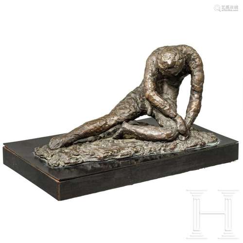 A US-American modernist bronze figure with the signature &qu...