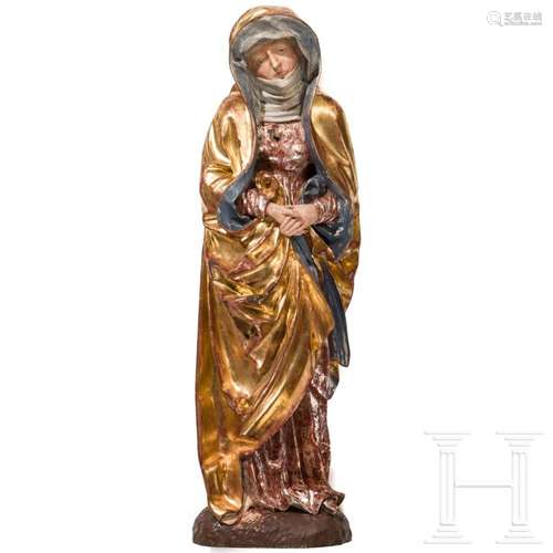 A late Gothic lime wood Virgin Mary (Mater Dolorosa), circa ...