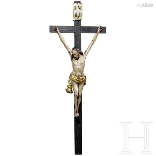 A southern German wooden crucifix, circa 1800