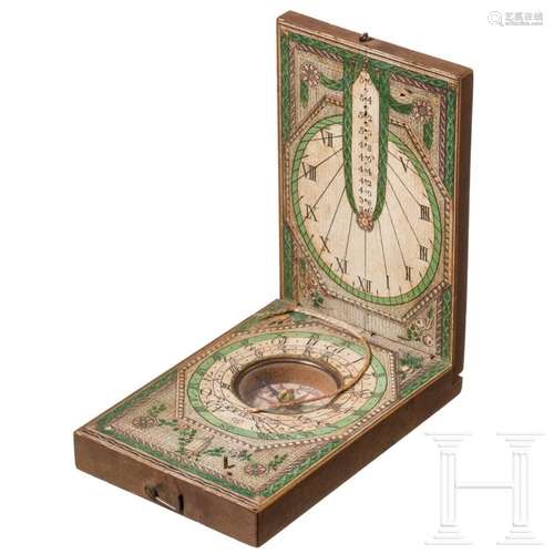 A portabel sundial, Nuremberg, David Beringer (1756 - 1821),...