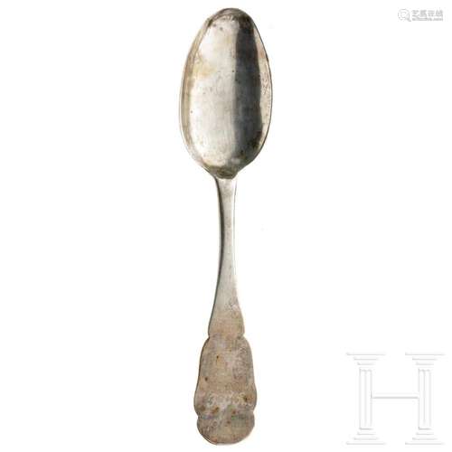 A German Baroque silver spoon, probably Regensburg, dated 17...