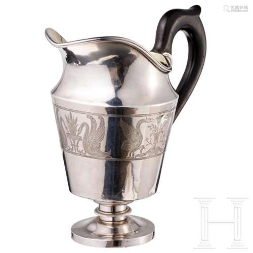 A French silver creamer, Paris, Master PB, 1798 - 1809