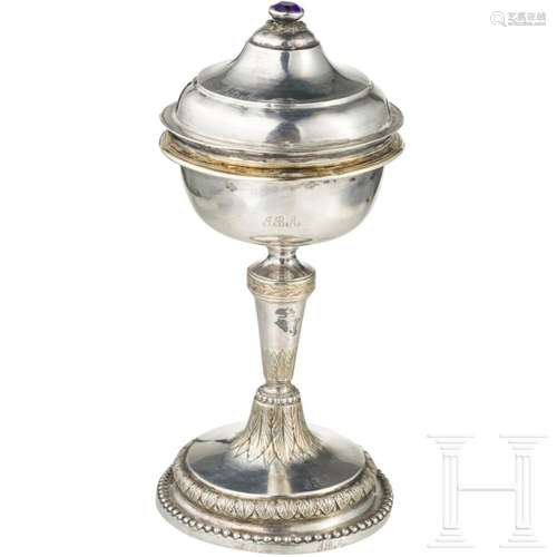 A partially silver chalice (ciborium), 19th century