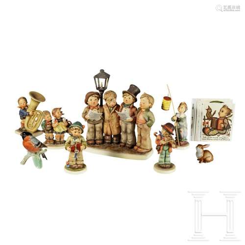 Eight Goebel figures, with "Harmony in four parts"...