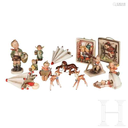 14 M. J. Hummel and Goebel figures, with "Star Gazer&qu...