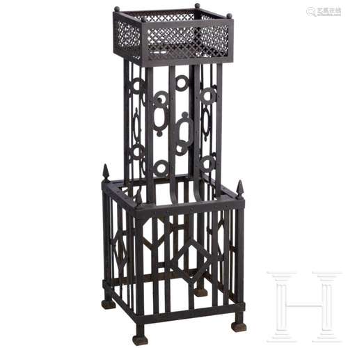 A German iron flower stand, circa 1910