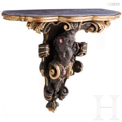 A German carved console table, circa 1900